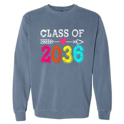 Class Of 2036 Grow With Me First Day Of School Graduation Garment-Dyed Sweatshirt