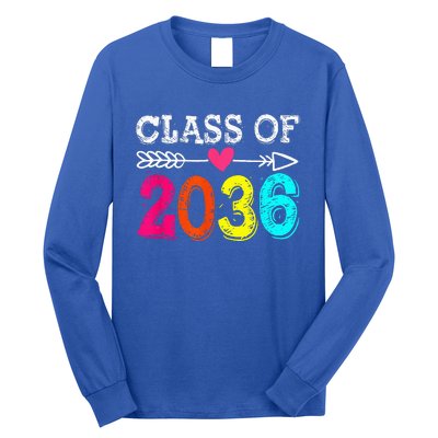 Class Of 2036 Grow With Me First Day Of School Graduation Long Sleeve Shirt