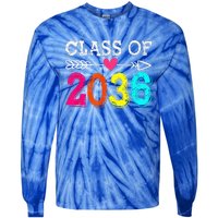 Class Of 2036 Grow With Me First Day Of School Graduation Tie-Dye Long Sleeve Shirt