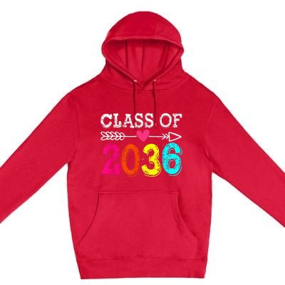 Class Of 2036 Grow With Me First Day Of School Graduation Premium Pullover Hoodie