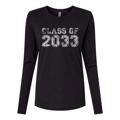 Class Of 2033 Grow With Me Graduation First Day Of School Funny Womens Cotton Relaxed Long Sleeve T-Shirt