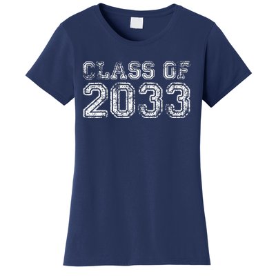 Class Of 2033 Grow With Me Graduation First Day Of School Funny Women's T-Shirt