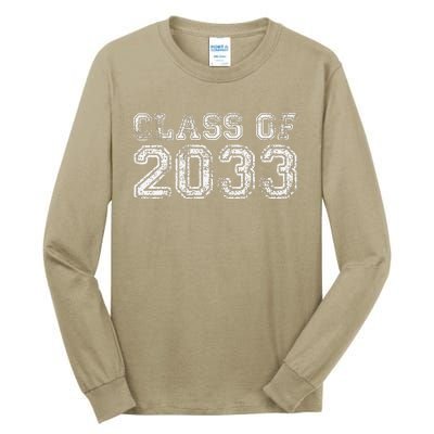 Class Of 2033 Grow With Me Graduation First Day Of School Funny Tall Long Sleeve T-Shirt