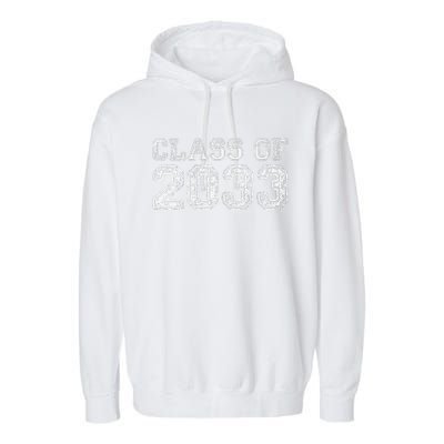 Class Of 2033 Grow With Me Graduation First Day Of School Funny Garment-Dyed Fleece Hoodie