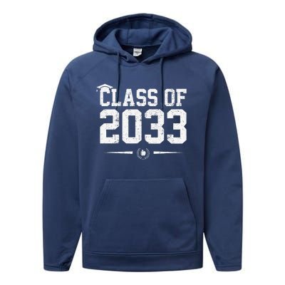 Class Of 2033 Grow With Me Graduation First Day Of School Gift Performance Fleece Hoodie