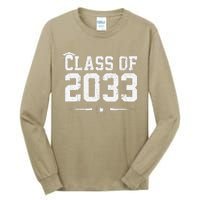 Class Of 2033 Grow With Me Graduation First Day Of School Gift Tall Long Sleeve T-Shirt