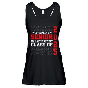 Class Of 2025 Senior Year My Last First Day Of School Ladies Essential Flowy Tank