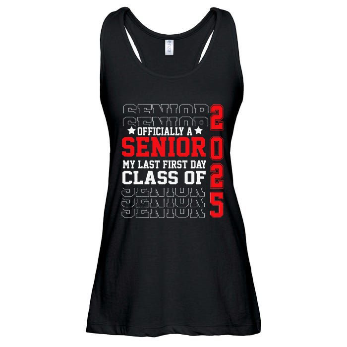 Class Of 2025 Senior Year My Last First Day Of School Ladies Essential Flowy Tank