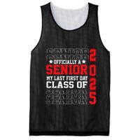 Class Of 2025 Senior Year My Last First Day Of School Mesh Reversible Basketball Jersey Tank