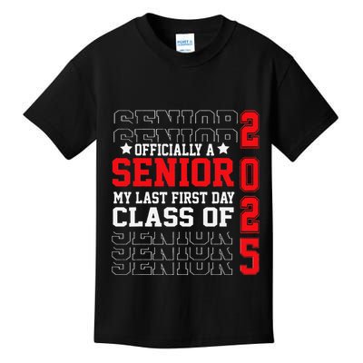 Class Of 2025 Senior Year My Last First Day Of School Kids T-Shirt