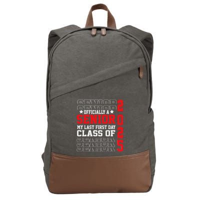 Class Of 2025 Senior Year My Last First Day Of School Cotton Canvas Backpack