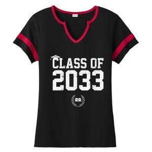 Class Of 2033 Grow With Me Graduation First Day Of School Love Ladies Halftime Notch Neck Tee