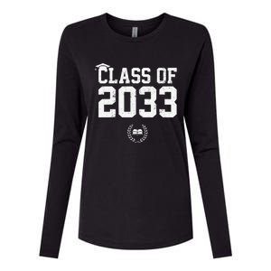 Class Of 2033 Grow With Me Graduation First Day Of School Love Womens Cotton Relaxed Long Sleeve T-Shirt