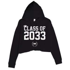 Class Of 2033 Grow With Me Graduation First Day Of School Love Crop Fleece Hoodie