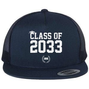 Class Of 2033 Grow With Me Graduation First Day Of School Love Flat Bill Trucker Hat