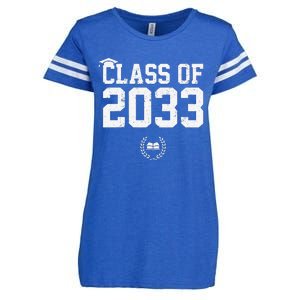 Class Of 2033 Grow With Me Graduation First Day Of School Love Enza Ladies Jersey Football T-Shirt