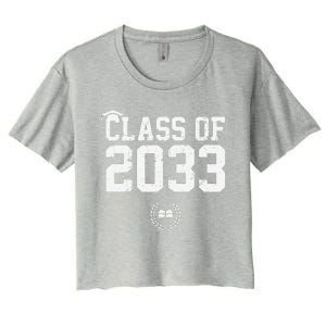 Class Of 2033 Grow With Me Graduation First Day Of School Love Women's Crop Top Tee