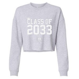 Class Of 2033 Grow With Me Graduation First Day Of School Love Cropped Pullover Crew