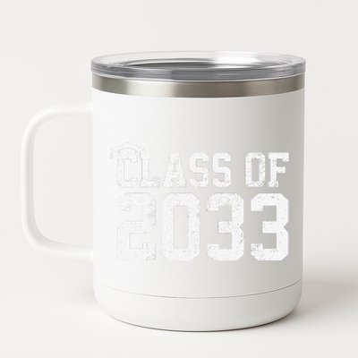 Class Of 2033 Grow With Me Graduation First Day Of School 12 oz Stainless Steel Tumbler Cup