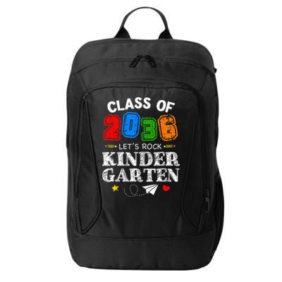 Class Of 2036 Lets Rock Kindergarten Back To School City Backpack
