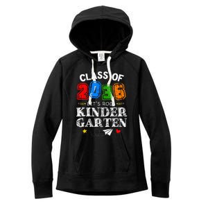 Class Of 2036 Lets Rock Kindergarten Back To School Women's Fleece Hoodie