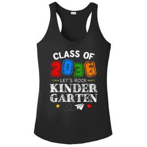 Class Of 2036 Lets Rock Kindergarten Back To School Ladies PosiCharge Competitor Racerback Tank