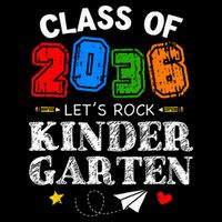 Class Of 2036 Lets Rock Kindergarten Back To School Cooling Performance Long Sleeve Crew