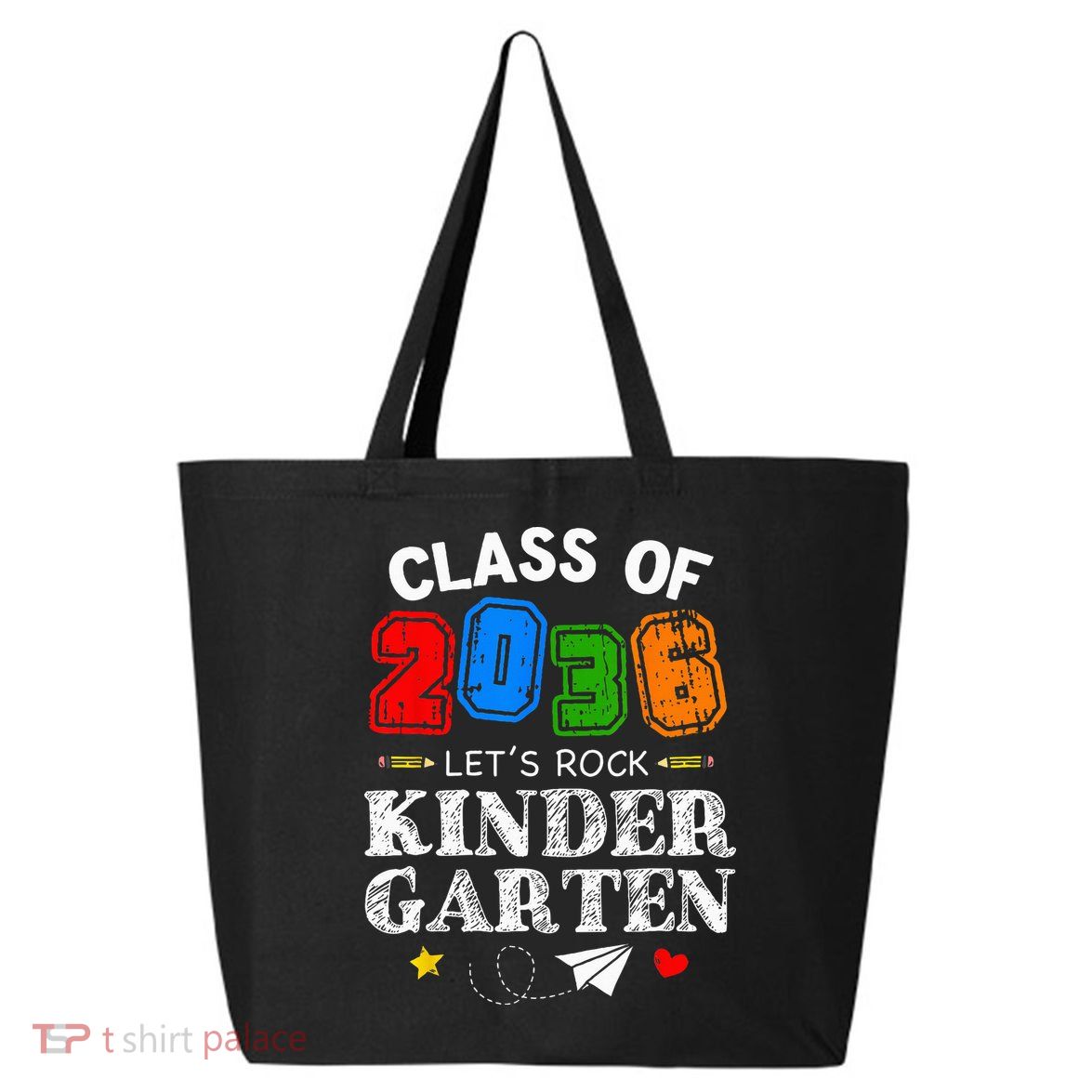 Class Of 2036 Lets Rock Kindergarten Back To School 25L Jumbo Tote