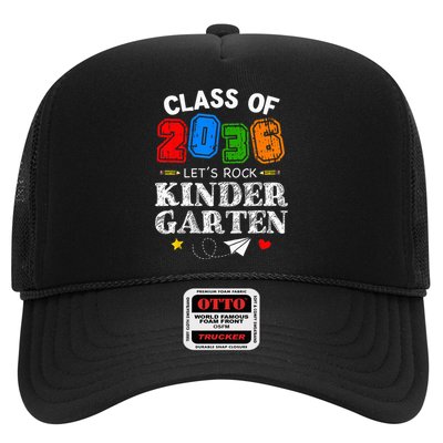 Class Of 2036 Lets Rock Kindergarten Back To School Trucker Hat
