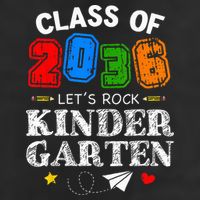 Class Of 2036 Lets Rock Kindergarten Back To School Golf Towel
