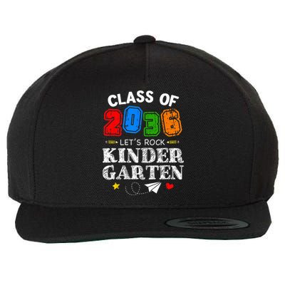 Class Of 2036 Lets Rock Kindergarten Back To School Wool Snapback Cap
