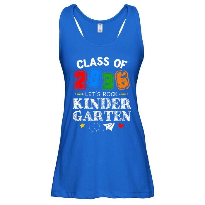 Class Of 2036 Lets Rock Kindergarten Back To School Ladies Essential Flowy Tank