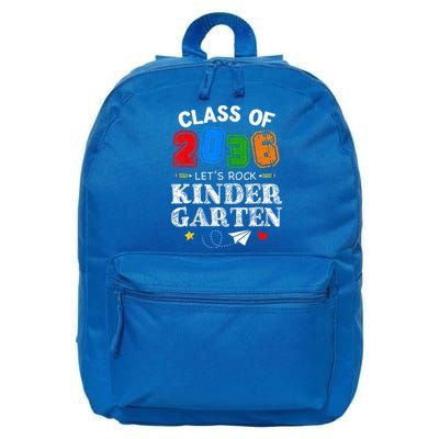 Class Of 2036 Lets Rock Kindergarten Back To School 16 in Basic Backpack