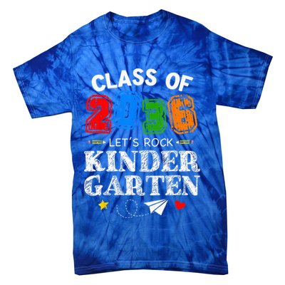 Class Of 2036 Lets Rock Kindergarten Back To School Tie-Dye T-Shirt