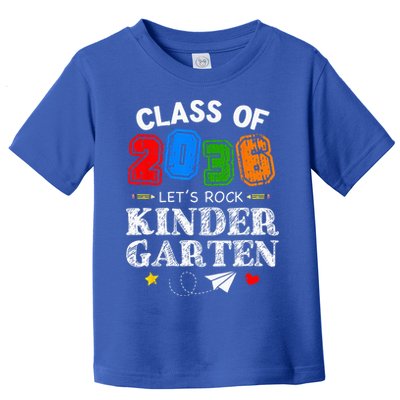 Class Of 2036 Lets Rock Kindergarten Back To School Toddler T-Shirt