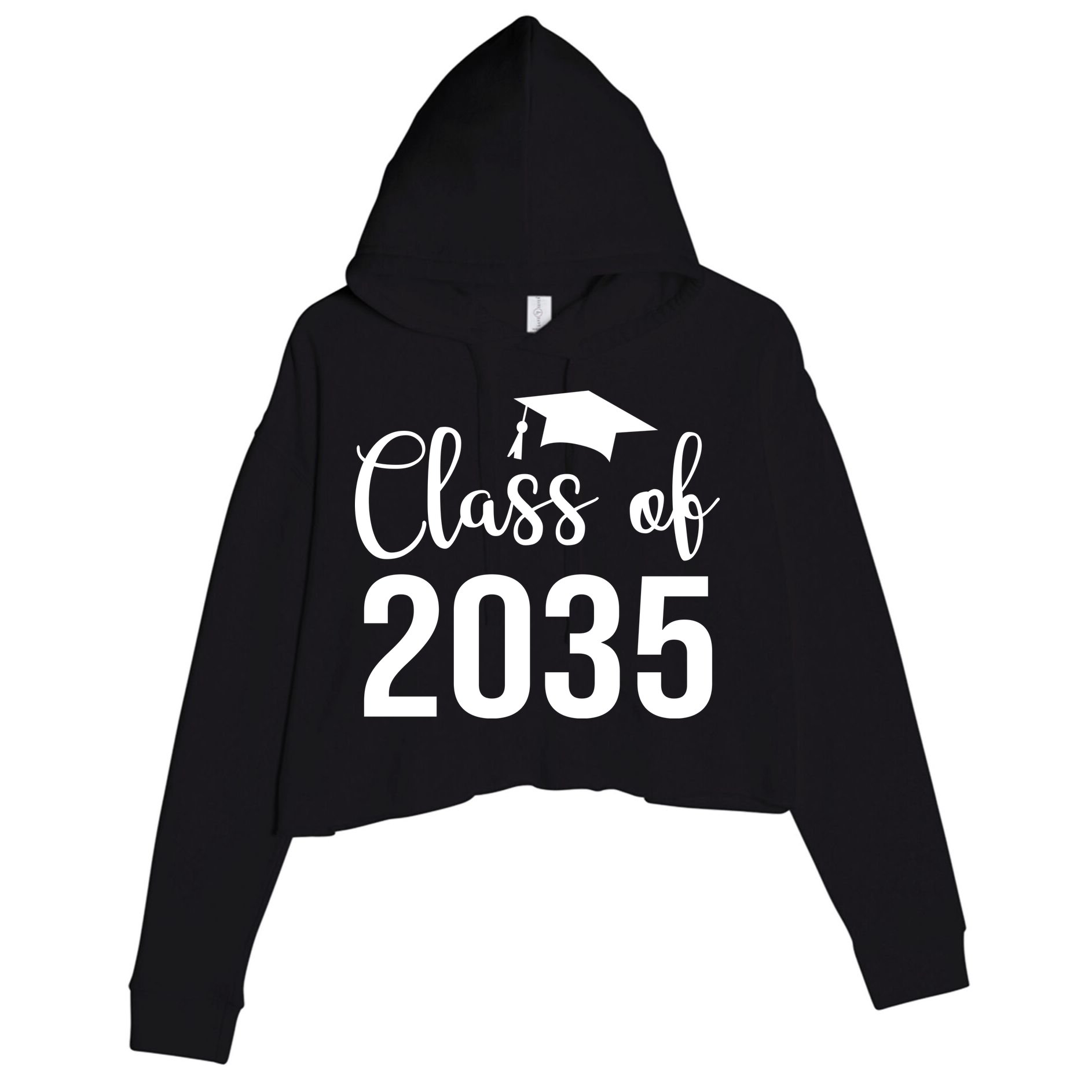 Class Of 2035 Graduation Crop Fleece Hoodie