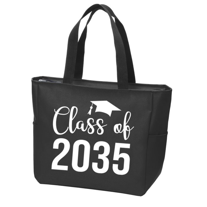 Class Of 2035 Graduation Zip Tote Bag