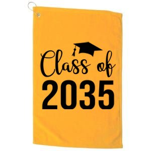 Class Of 2035 Graduation Platinum Collection Golf Towel