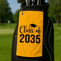 Class Of 2035 Graduation Golf Towel