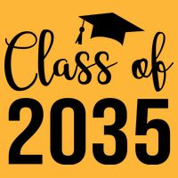 Class Of 2035 Graduation Golf Towel