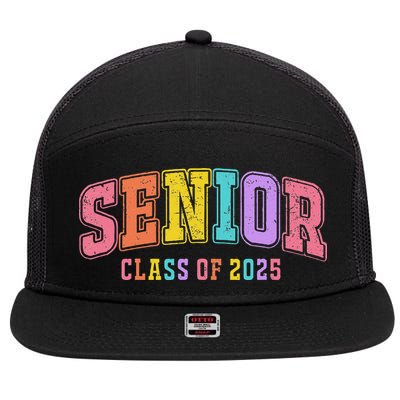 Class Of 2025 Senior 2025 Graduation 2025 Back To School 7 Panel Mesh Trucker Snapback Hat