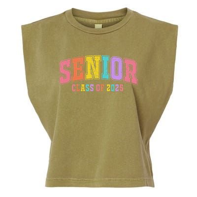 Class Of 2025 Senior 2025 Graduation 2025 Back To School Garment-Dyed Women's Muscle Tee