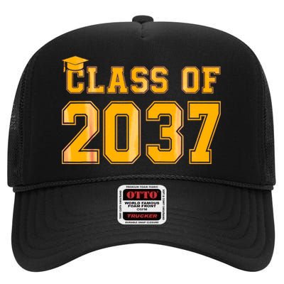 Class Of 2037 Pre K Grow With Me Graduation Back To School Gifts Tees High Crown Mesh Back Trucker Hat