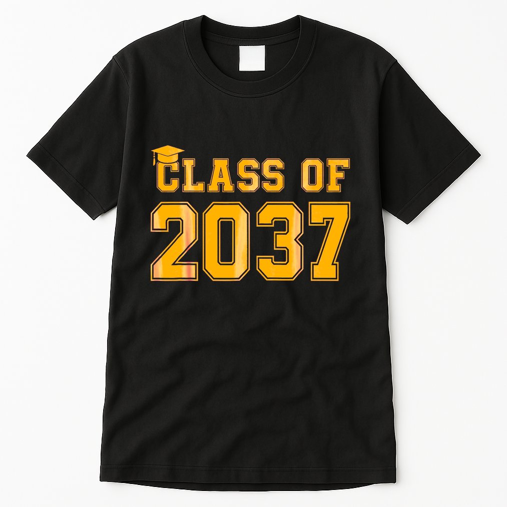 Class Of 2037 Pre K Grow With Me Graduation Back To School Gifts Tees Tall T-Shirt