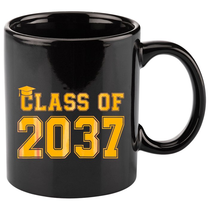 Class Of 2037 Pre K Grow With Me Graduation Back To School Gifts Tees 11oz C Handle Ceramic Mug