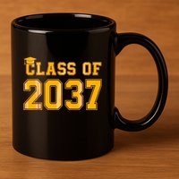 Class Of 2037 Pre K Grow With Me Graduation Back To School Gifts Tees 11oz C Handle Ceramic Mug