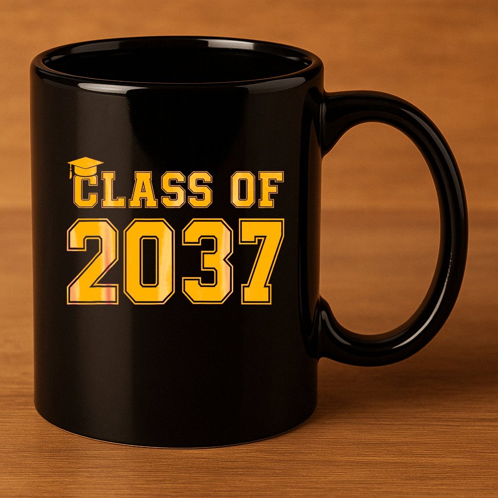 Class Of 2037 Pre K Grow With Me Graduation Back To School Gifts Tees 11oz C Handle Ceramic Mug