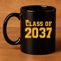 Class Of 2037 Pre K Grow With Me Graduation Back To School Gifts Tees 11oz C Handle Ceramic Mug