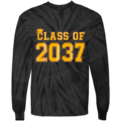 Class Of 2037 Pre K Grow With Me Graduation Back To School Gifts Tees Tie-Dye Long Sleeve Shirt