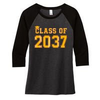 Class Of 2037 Pre K Grow With Me Graduation Back To School Gifts Tees Women's Tri-Blend 3/4-Sleeve Raglan Shirt